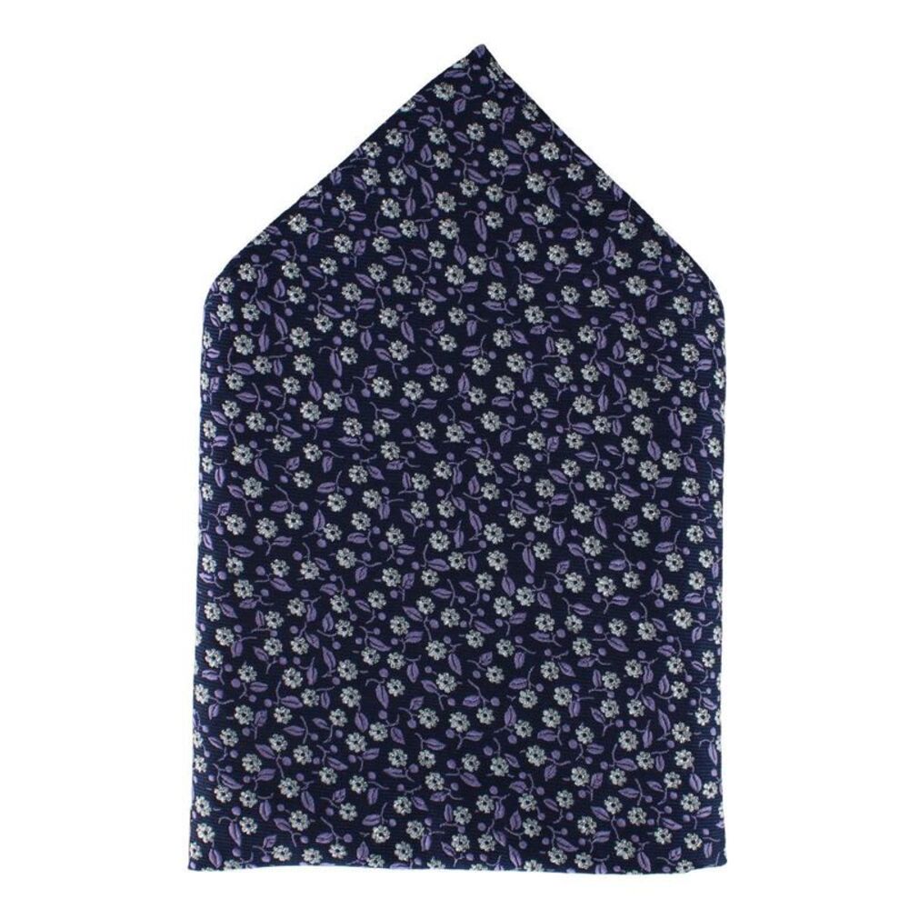 Ascentix Metallic Flowers and Leaves Pocket Square
